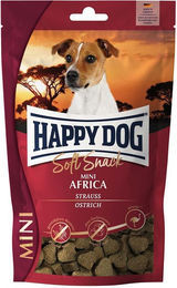 Produktbild von Happy Dog SoftSnack Mini Africa Belohnungssnack für Hunde mit Strauß getreidefrei und hypoallergen 5x100g