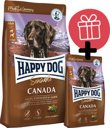 Produktbild von Happy Dog Supreme Canada Getreidefreies Trockenfutter für Hunde mit Lachs Lamm und Kaninchen 12 kg