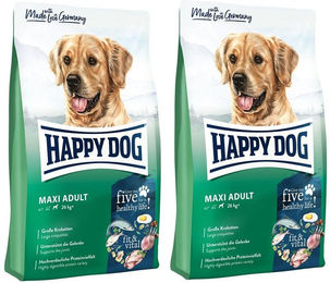 Produktbild von Happy Dog Supreme Fit & Vital Maxi Adult Hundefutter für große Rassen mit Geflügel Lamm und Fisch 2 x 14 kg