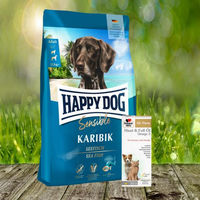 Produktbild von Happy Dog Supreme Karibik Hundefutter 11 kg und Doppelherz Haut und Fell Öl Omega-3 250 ml