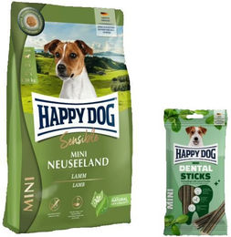 Happy Dog Supreme Mini Lamm und Dental Sticks Mini für kleine Hunde 4 kg – Bild 1 von 1