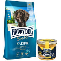 Produktbild von Happy Dog Supreme Sensible Karibik Hundefutter 11 kg mit Snack Drink Hähnchenfleisch getreidefrei
