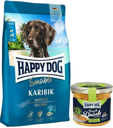 Happy Dog Supreme Sensible Karibik Hundefutter 11 kg mit Snack Drink Hähnchenfleisch und Gemüse getreidefrei – Bild 1 von 3