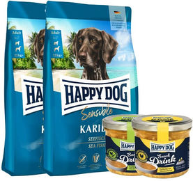 Happy Dog Supreme Sensible Karibik Hundefutter Adult Getreidefrei 2 x 11 kg mit Snack Drink – Bild 1 von 2