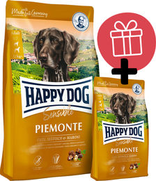 Produktbild von Happy Dog Supreme Sensible Piemonte Trockenfutter Ente Fisch für Hunde 11 kg glutenfrei