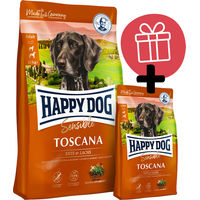 Produktbild von Happy Dog Supreme Sensible Toscana Trockenfutter für Hunde mit Ente und Fisch glutenfrei 13,5 kg