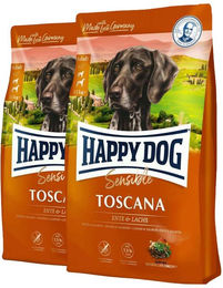 Produktbild von Happy Dog Supreme Toscana Hundefutter mit Ente und Lachs 25 kg (2 x 12,5 kg)