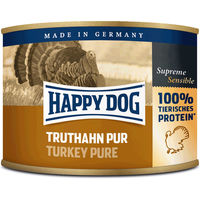Produktbild von Happy Dog Truthahn Pur Hundefutter Hypoallergen 6x200g