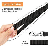 Produktbild von Happy Hachi Schleppleine für Hunde aus Nylon mit D-Karabiner 15m Schwarz