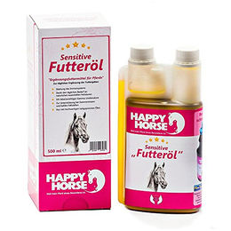 Happy Horse Sensitive Futteröl für Pferde 500 ml zur Unterstützung von Haut und Fell sowie des Immunsystems – Bild 1 von 2