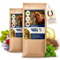 Produktbild von Happy Horse Sensitive Kräuter Minze Pferdefutter zur Unterstützung der Atemwege mit Fenchel, Kamille und Rosmarin 2 x 14 kg