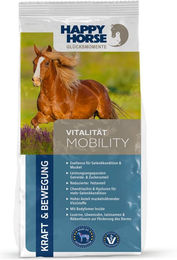 Produktbild von Happy Horse Vitalität Mobility Ergänzungsfutter für Pferde zur Unterstützung von Gelenken und Muskelaufbau 1000g
