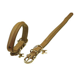 Happy-House Halsband aus Sattelleder in Camel XXL – Bild 1 von 3