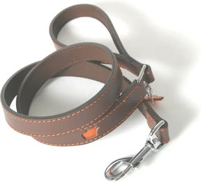 Happy Hundeleine aus Leder in Braun 110 cm – Bild 1 von 1