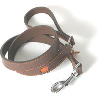 Produktbild von Happy Hundeleine aus Leder in Braun 110 cm
