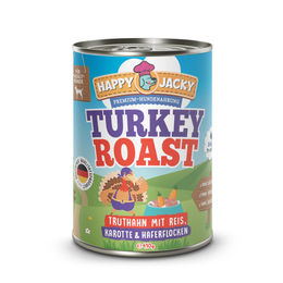 HAPPY JACKY Extra Sensitives High-Premium Hund Nassfutter Truthahn mit Reis Karotte und Haferflocken Getreidefrei 6x410g - 6 x 410 g – Bild 1 von 1
