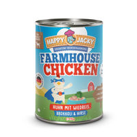 Produktbild von HAPPY JACKY High-Premium Nassfutter für Hunde Huhn mit Wildreis Brokkoli und Hirse getreidefrei 6x410g - 6 x 410 g