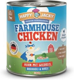 HAPPY JACKY Hund Nassfutter Monoprotein Huhn und Reis Sensitive 6x820 g – Bild 1 von 2