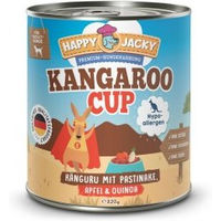 Produktbild von HAPPY JACKY Hypoallergenes Hund Nassfutter Känguru Monoprotein mit hohem Fleischanteil 6x820 g
