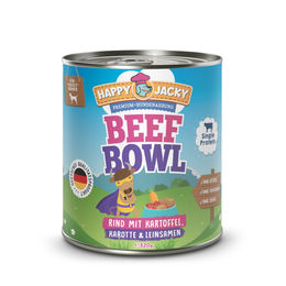 HAPPY JACKY Sensitive Nassfutter für Hunde Rind mit Kartoffel Karotte und Leinsamen getreidefrei 6x820g - 6 x 820 g – Bild 1 von 1