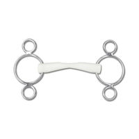 Produktbild von Happy Mouth 3-Ring-Stangengebiss für Pferde aus Edelstahl in Silber