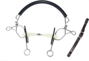 Happy Mouth Hackamore für Pferde in Schwarz aus Gummi – Bild 1 von 1