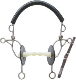 Produktbild von Happy Mouth Hackamore Kombi Soyo aus Edelstahl in Schwarz
