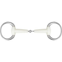 Produktbild von Happy Mouth Olivenkopfgebiss aus Kunststoff und Edelstahl 20 mm Weiß