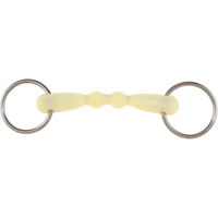 Produktbild von Happy Mouth Pony Maulkorb aus Kunstharz in Silber und Beige