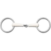 Produktbild von Happy Mouth Wassertrense für Pferde mit 2 gebrochenen Ringen und Kunststoffgebiss 10,5 cm