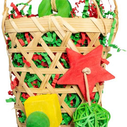 HappyBird Bamboo Shred-Basket Intelligenzspielzeug aus Bambus für Papageien – Bild 1 von 8