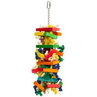 Produktbild von HappyBird Big Blocks Adventure XL Intelligenzspielzeug für Papageien aus Holz in Bunt