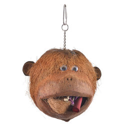 HappyBird Coco Monkey Intelligenzspielzeug aus Kokosnuss für Papageien und Großsittiche – Bild 1 von 5