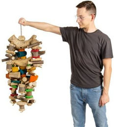 HappyBird Giant Bam Tower Intelligenzspielzeug für Papageien aus Javaholz - 1 Stk. – Bild 1 von 7