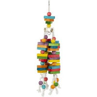 Produktbild von HappyBird Holzspielzeug Four Way Play XL Intelligenzspielzeug für Papageien aus Holz in Bunt - 1 Stk.