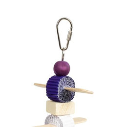HappyBird Intelligenzspielzeug aus Holz für Papageien in Lila und Bunt – Bild 1 von 5