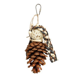HappyBird Intelligenzspielzeug Cones Charm aus Bananenblatt für Papageien in Braun – Bild 1 von 13
