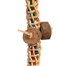 HappyBird Intelligenzspielzeug Lederzopf XXL Bunt für Papageien – Bild 1 von 5