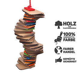 HappyBird Intelligenzspielzeug Spiral Shredding Slice für Papageien aus Naturmaterial in Bunt - 1 Stk. – Bild 1 von 4