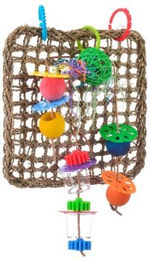 HappyBird Kletternetz für Papageien aus Naturmaterial in Bunt - 1 Stk. – Bild 1 von 3