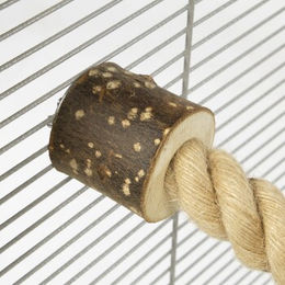 HappyBird Kletterseil aus Jute für Papageien mit Edelstahl Befestigung 500cm x 2,5cm Durchmesser in Grün - 500 cm – Bild 1 von 3