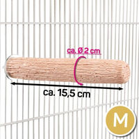 Produktbild von HappyBird Manu Relax Perch essbare Sitzstange aus Keramik für Papageien Medium 15,5 x 2 cm