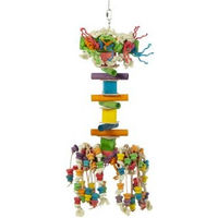 Produktbild von HappyBird Papageienspielzeug Giant Squid Intelligenzspielzeug aus Naturmaterial in Bunt