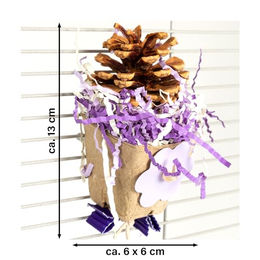 HappyBird Pinecone Cup Intelligenzspielzeug für Papageien aus Pappe in Lila/Weiß – Bild 1 von 8