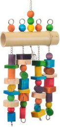 HappyBird Vogelschaukel Shred Clutter Happy Nature aus Bambus für Wellensittiche und Papageien bunt – Bild 1 von 3