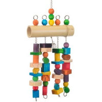 Produktbild von HappyBird Vogelschaukel Shred Clutter Happy Nature aus Bambus für Wellensittiche und Papageien bunt