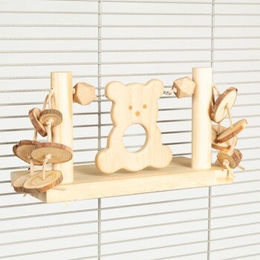 HappyBird Vogelspielzeug Bearie Swing aus Naturholz für Papageien – Bild 1 von 8