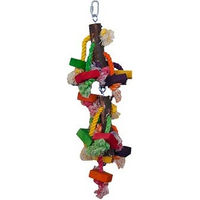 Produktbild von HappyBird Wood Fun Papageienspielzeug aus Holz in Bunt mit ca. 16 x 14 x 45 cm