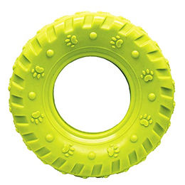 HAPPYPET Grrrelli Reifen Hund Kauspielzeug aus Gummi Gelb Größe S - 1 Stk. – Bild 1 von 2
