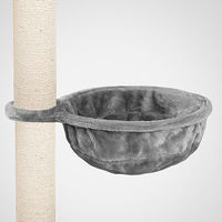 Produktbild von HAPPYPET Katzenhängematte für Kratzbaum aus Plüsch Ø40 cm XL Katzenmulde Ersatzteil in Grau